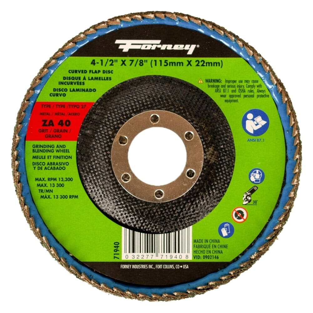 71940 Curved Edge Flap Disc, 4-1/2